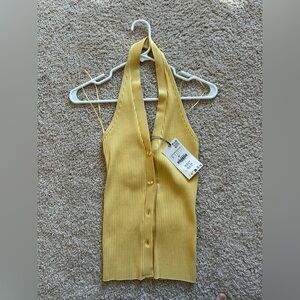Zara ribbed halter vest